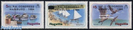 Anguilla 1984 UPU Congress 3v, Mint NH, Nature - Transport - Birds - U.P.U. - Ships And Boats - U.P.U.