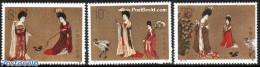 China People’s Republic 1984 Roll Pictures 3v, Mint NH, Nature - Birds - Dogs - Poultry - Art - East Asian Art - Pai.. - Nuevos