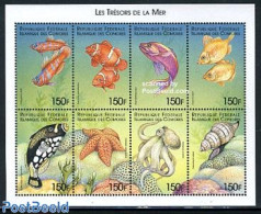 Comoros 1999 Marine Life 8v M/s, Lythrypnus Dalli, Mint NH, Nature - Fish - Vissen