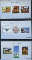 New Zealand 2003 Best Of 2002, 3 S/s, Mint NH, Health - Nature - Transport - Food & Drink - Birds - Horses - Ships And.. - Neufs