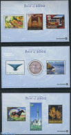 New Zealand 2003 Best Of 2002, 3 S/s, Mint NH, Health - Nature - Transport - Food & Drink - Birds - Horses - Ships And.. - Ongebruikt