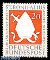 Germany, Federal Republic 1954 Bonifatius 1v, Mint NH, History - Religion - Europa Hang-on Issues - Religion - Unused Stamps