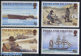 Falkland Islands 1999 Gold Rush 4v, Mint NH, Science - Transport - Mining - Ships And Boats - Boten