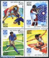 India 2004 Olympic Games 4v [+], Mint NH, Sport - Athletics - Hockey - Olympic Games - Shooting Sports - Unused Stamps