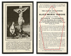 Alice Tanghe Eugene Vanneste Wevelghem Wevelgem Kortrijk 1925 Doodsprentje Bidprentje - Décès