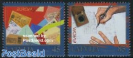 Latvia 2008 Europe, The Letter 2v, Mint NH, History - Europa (cept) - Post - Art - Handwriting And Autographs - Correo Postal