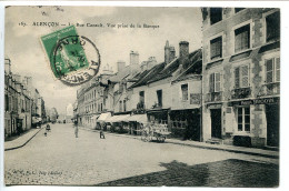 CPA Voyagé 1914 * ALENÇON La Rue Cazault Vue Prise De La Banque ( Commerce Brodin Graines - Maréchalerie Brulon ) - Alencon