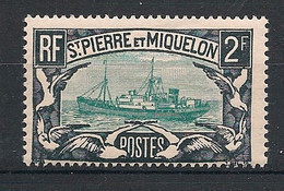 SPM - 1932-33 - N°YT. 155 - Chalutier 2f Noir Et Vert - Neuf Luxe ** / MNH / Postfrisch - Nuevos