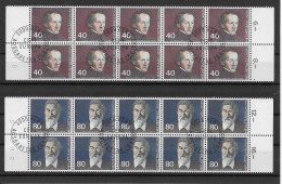 Schweiz 1980 Europa/Cept Mi.Nr. 1174/75 Kpl. 10er Blocksatz Gestempelt - Used Stamps