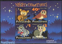 Singapore 2003 Night Animals S/s, Mint NH, Nature - Animals (others & Mixed) - Cat Family - Owls - Sonstige & Ohne Zuordnung
