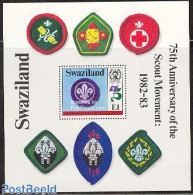 Eswatini/Swaziland 1982 75 Years Scouting S/s, Mint NH, Health - Sport - Red Cross - Scouting - Rotes Kreuz