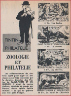 Zoologie Et Philatélie. Tintin Philatélie. Timbres De Saint Pierre Et Miquelon. Lapin, Loup, Chèvre, Bœuf. 1964. - Historische Dokumente