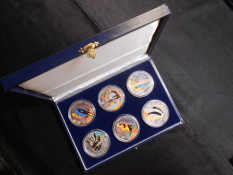 Nord Korea  1996  6 X Münzen In Kapsel / Etui / Zertifikat   Fische  Silber  6 Uz  999/1000  Proof   500 WON - Ric - Korea (Nord-)