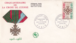 1er Jour, Cinquantenaire De La Croix De Guerre - 1960-1969