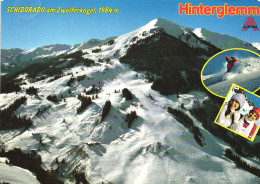 HINTERGLEMM, SALZBURG, MULTIPLE VIEWS, MOUNTAIN, SKI RESORT, WOMEN, ARCHITECTURE, AUSTRIA, POSTCARD - Autres & Non Classés