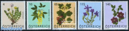 Austria 2007 Definitives, Flowers 5v, Mint NH, Nature - Flowers & Plants - Ongebruikt