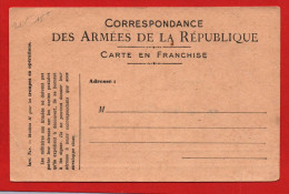 (RECTO / VERSO) CARTE - CORRESPONDANCE DES ARMEES DE LA REPUBLIQUE - NON VOYAGEE - Lettres & Documents