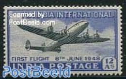 India 1948 Flights To Britain 1v, Mint NH, Transport - Aircraft & Aviation - Unused Stamps