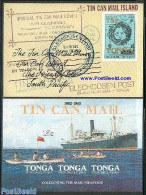 Tonga 1982 Tin Can Mail 2 S/s, Mint NH, Transport - Various - Post - Ships And Boats - Maps - Post