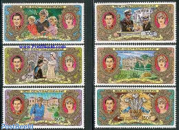 Central Africa 1981 Charles & Diana Wedding 6v, Mint NH, History - Transport - Charles & Diana - Kings & Queens (Royal.. - Familles Royales