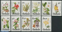 Barbados 1990 Flowers 11v (with Year 1990), Mint NH, Nature - Flowers & Plants - Barbades (1966-...)