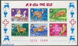 Korea, North 1979 Deer 6v M/s, Mint NH, Nature - Animals (others & Mixed) - Deer - Korea, North