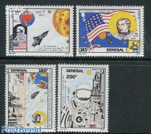 Senegal 1992 Space Flights 4v, Mint NH, Transport - Space Exploration - Senegal (1960-...)