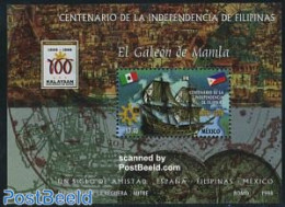 Mexico 1998 Philipine Independence S/s, Mint NH, Transport - Ships And Boats - Bateaux