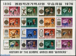 Korea, North 1978 Olympic History 16v M/s, Imperforated, Mint NH, Sport - Olympic Games - Corée Du Nord