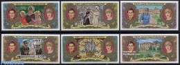 Central Africa 1981 Charles & Diana 6v, Imperforated, Mint NH, History - Transport - Charles & Diana - Kings & Queens .. - Case Reali