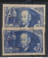 RARE 2 NUANCES GRIS BLEU Et BLEU TRES FONCEE Et PAPIER TRANSPARANT Du N°398 TBE Cote>160€ - Used Stamps
