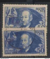 RARE 2 NUANCES GRIS BLEU Et BLEU TRES FONCEE Et PAPIER TRANSPARANT Du N°398 TBE Cote>160€ - Gebruikt