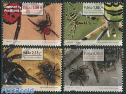 Poland 2013 Endangered Spiders 4v, Mint NH, Nature - Animals (others & Mixed) - Insects - Unused Stamps
