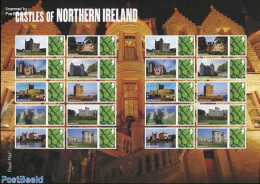 Great Britain 2009 Castles Of Northern Ireland, Label Sheet, Mint NH, Art - Castles & Fortifications - Ongebruikt