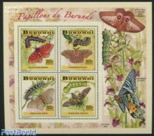 Burundi 2014 Butterflies 4v M/s, Mint NH, Nature - Butterflies - Sonstige & Ohne Zuordnung