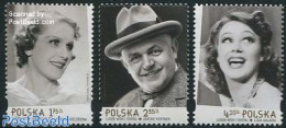 Poland 2014 Theatre & Movie Stars 3v, Mint NH, Performance Art - Movie Stars - Theatre - Unused Stamps