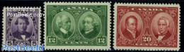 Canada 1927 Historical Personalities 3v, Unused (hinged) - Unused Stamps