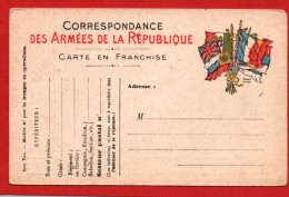 (RECTO / VERSO) CARTE - CORRESPONDANCE DES ARMEES DE LA REPUBLIQUE EN COULEUR - NON VOYAGEE - Cartas & Documentos