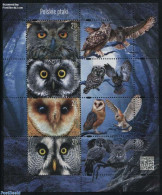 Poland 2015 Owls S/s, Mint NH, Nature - Birds - Birds Of Prey - Owls - Ungebraucht