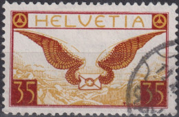 1929 Flugpost Schweiz ⵙ Zum:CH F14, Mi:CH 233x,Yt:CH.PA13, Brief Mit Flügeln - Usati