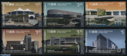 Hong Kong 2016 Public Architecture 6v, Mint NH, Nature - Sport - National Parks - Swimming - Art - Architecture - Muse.. - Unused Stamps