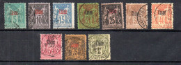 France Post In China 1894/1900 Old Definitive Sage Stamps (Michel 1/10) Used - Oblitérés