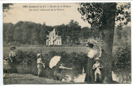 CPA Voyagé 1923* CESSON Bords De La Vilaine Au Fond Restaurant De La Friture (Belle Animation 1er Plan) Ecrite En Cercle - Autres & Non Classés