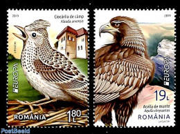 Romania 2019 Europa, Birds 2v, Mint NH, History - Nature - Europa (cept) - Birds - Birds Of Prey - Unused Stamps