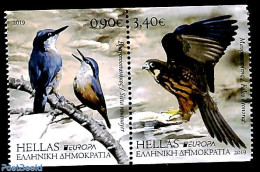 Greece 2019 Europa, Birds 2v From Booklet [:], Mint NH, History - Nature - Europa (cept) - Birds - Birds Of Prey - Nuevos