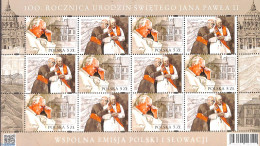 Poland 2020 Pope John Paul II M/s, Mint NH, Religion - Various - Pope - Religion - Joint Issues - Nuevos