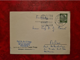 Lettre Allemagne 1963 CARTE ENTETE PROF. DR. C. TROPP BAD GODESBERG FLAMME FAD GODESBERG KONGRESS STADT - Andere & Zonder Classificatie