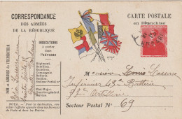 Carte FM  Illustrée Du Portrait De Joffre. - 1. Weltkrieg 1914-1918