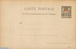 China (before 1949) 1896 French Post, Postcard 10c, Unused Postal Stationary - Other & Unclassified