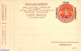 Iraq 1918 Reply Paid Postcard 1An/1An, Unused Postal Stationary - Iraq